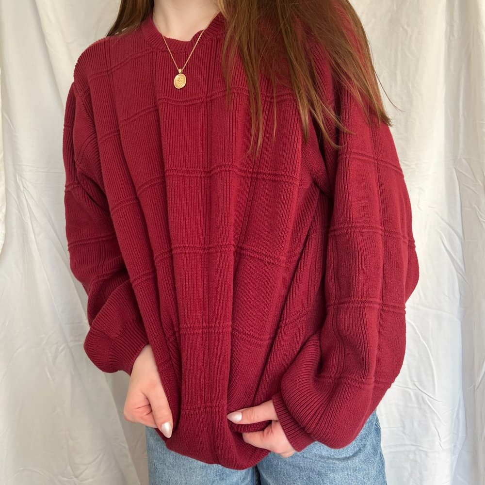 red large sweater